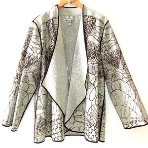 CHICO’S Drape Front Open Jacket Reversible